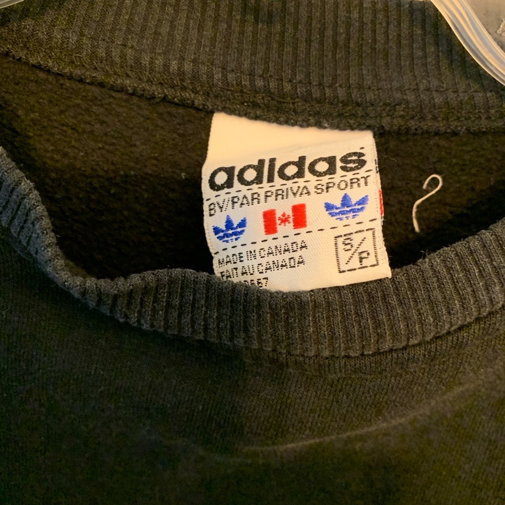 Vintage Adidas Made in Canada Trefoil 3 Stripe Sweatshirt - Picture 7 of 8
